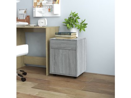 Skříňka na kolečkách šedá sonoma 45x38x54 cm kompozitní dřevo 815964