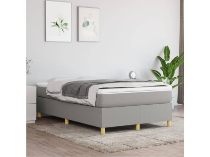 Rám postele s boxspringem světle šedá 120 x 200 cm textil 3120945