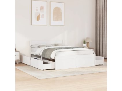 Postel bez matrace bílá 120 x 200 cm masivní borovice 3282352