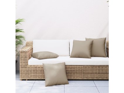 Polštáře na pohovku 4 ks taupe 50 x 50 cm textil 360389
