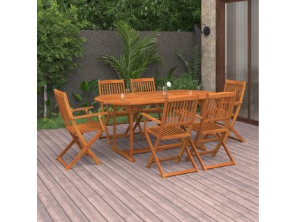 7dílný zahradní jídelní set 180x90x75 cm masivní akáciové dřevo 3086970