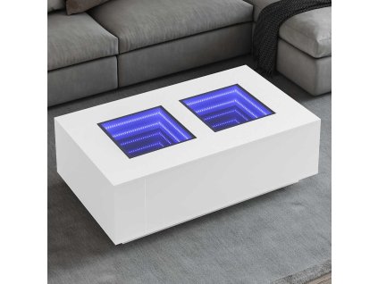 Konferenční stolek s Infinity LED bílý 116 x 69 x 40 cm 3284056