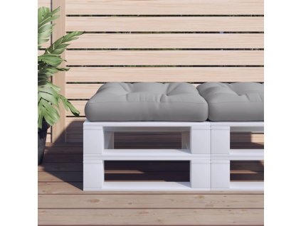 Poduška na palety šedá 58 x 58 x 10 cm textil 360901