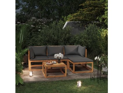 5dílná zahradní sedací souprava s poduškami masivní akácie 3098667