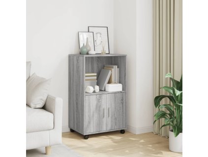 Skříňka na kolečkách šedá sonoma 55x40x91 cm kompozitní dřevo 853187