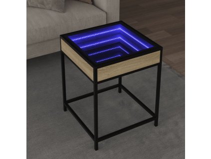 Konferenční stolek s Infinity LED dub sonoma 40 x 40 x 51 cm 847673