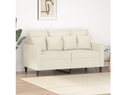 2místná pohovka krémová 120 cm samet 359301