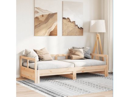 Válenda bez matrace 90 x 190 cm masivní borovice 854955
