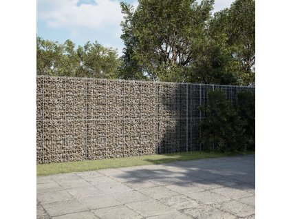 Gabionový koš s víkem 450 x 100 x 200 cm pozinkované železo 3295232