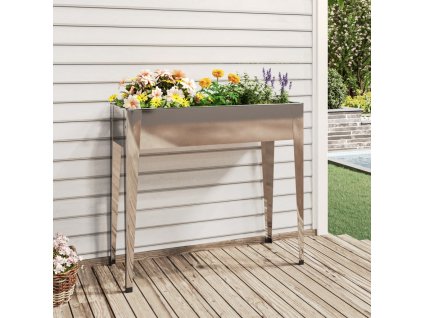 Zahradní truhlík 100,5 x 40,5 x 90 cm pozinkovaná ocel 152262