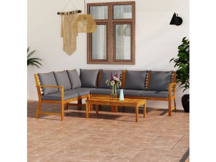 5dílná zahradní sedací souprava s poduškou masivní akácie 3057780