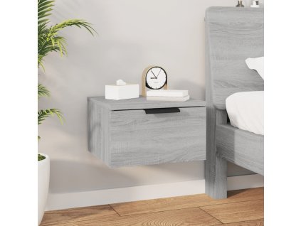 Nástěnný noční stolek šedý sonoma 34 x 30 x 20 cm 817089