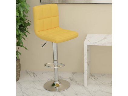Barová židle hořčicově žlutá textil 334236