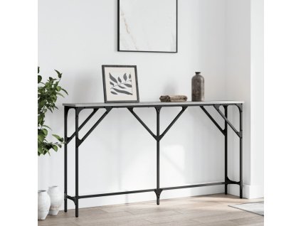 Konzolový stolek šedý sonoma 140 x 23 x 75 cm kompozitní dřevo 837775