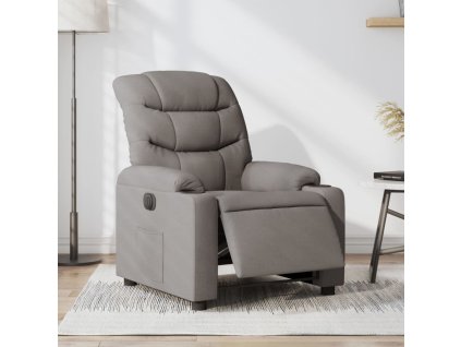 Elektrické polohovací křeslo taupe textil 3206634
