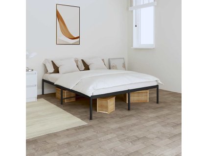 Kovový rám postele černý 140 x 190 cm 350846