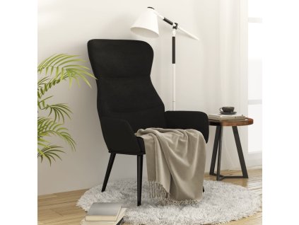 Relaxační křeslo černé textil 341077