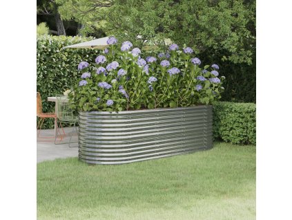 Vyvýšený záhon pozinkovaná ocel 224x80x68 cm stříbrný 318957