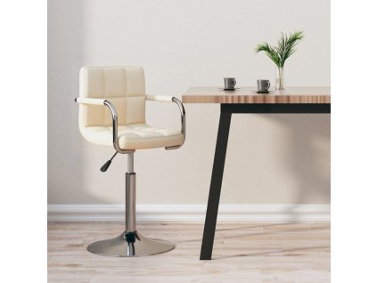 Barová židle krémová textil 334545