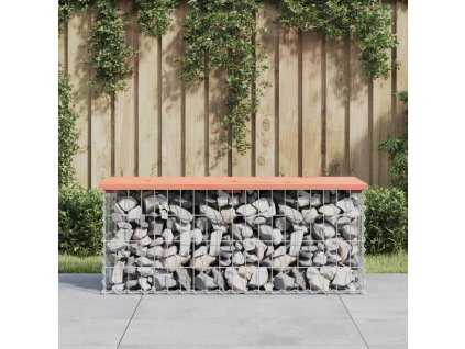 Zahradní lavice gabionový design 103x44x42 cm masivní douglaska 834360