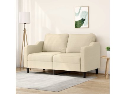 2místná pohovka krémová 140 cm textil 359361
