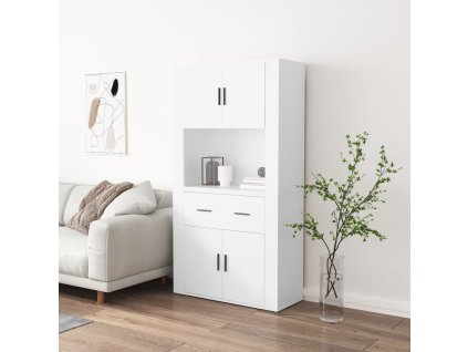 Skříň highboard bílá kompozitní dřevo 3185367