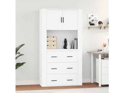 Skříň highboard bílá kompozitní dřevo 3185383