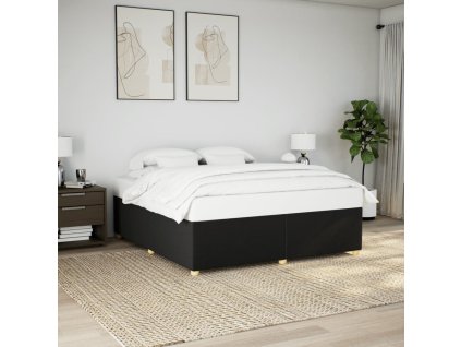 Rám postele bez matrace černý 180 x 200 cm textil 3284752