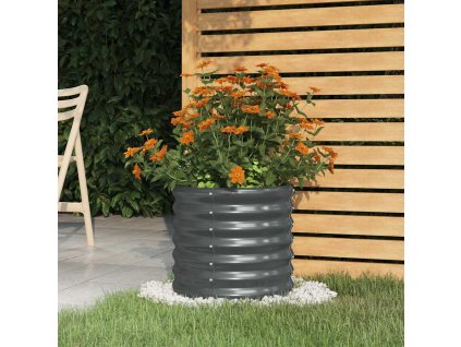 Zahradní truhlík pozinkovaná ocel 40x40x36 cm antracitový 318846