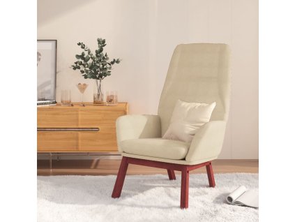 Relaxační židle krémová textil 341385