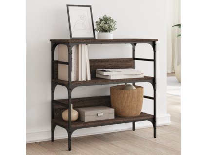 Konzolový stolek hnědý dub 75 x 32 x 75 cm kompozitní dřevo 839057