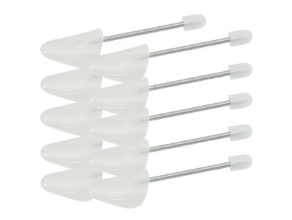 Napínáky na boty 5 párů bílé EU 35–38 plast 155249