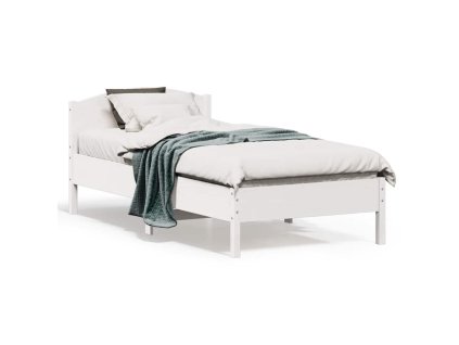 Postel bez matrace bílá 75 x 190 cm masivní borovice 842627