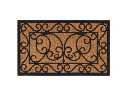 Rohožka před dveře obdélníková 45x75 cm guma a kokosové vlákno 155883