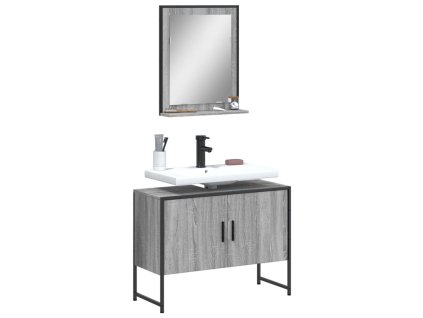 2dílná koupelnová sestava šedá sonoma kompozitní dřevo 3214342