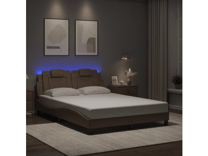 Rám postele Viana s LED bez matrace cappuccino 120 x 200 cm 3214012