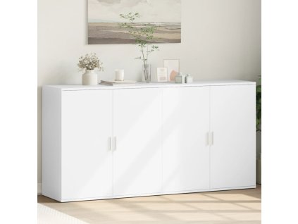 Příborníky 2 ks bílé 79 x 38 x 80 cm kompozitní dřevo 3276602