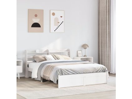 Rám postele s čelem bez matrace bílý 160x200 cm 3306741