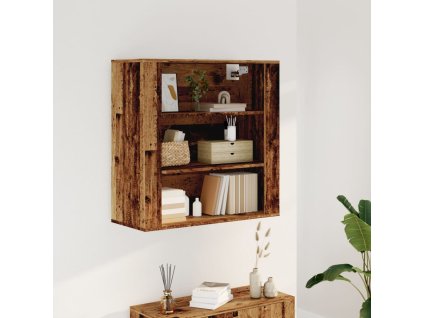 Nástěnná skříňka old wood 80 x 33 x 80 cm kompozitní dřevo 857087