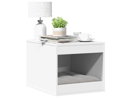 Skříňka na kočičí záchod bílá 47 x 59 x 42 cm kompozitní dřevo 857760