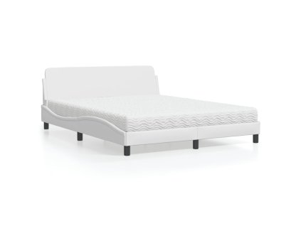Postel s matrací Dover bílá 160 x 200 cm umělá kůže 3208438