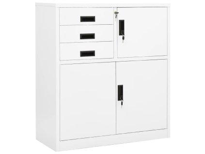 Kancelářská skříň bílá 90 x 40 x 102 cm ocel 336405