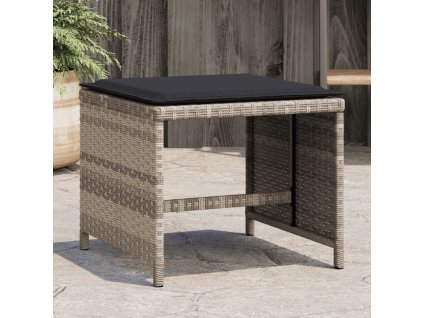 Zahradní stoličky podušky 4 ks světle šedé 41x41x36cm polyratan 365046