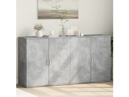 Příborníky 2 ks betonově šedé 79 x 38 x 80 cm kompozitní dřevo 3276605