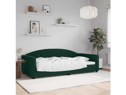 Válenda tmavě zelená 100 x 200 cm samet 354145