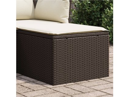 Zahradní stolička s poduškou hnědá 55 x 55 x 37 cm polyratan 366204