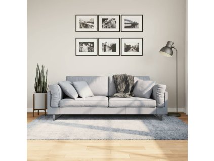 Koberec PAMPLONA s vysokým vlasem moderní modrý 140 x 200 cm 375323