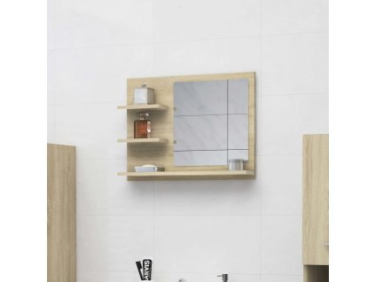 Koupelnové zrcadlo dub sonoma 60x10,5x45 cm kompozitní dřevo 805009