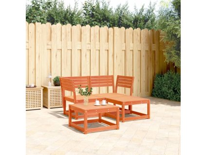 3dílná zahradní sedací souprava voskově hnědá masivní borovice 3216987