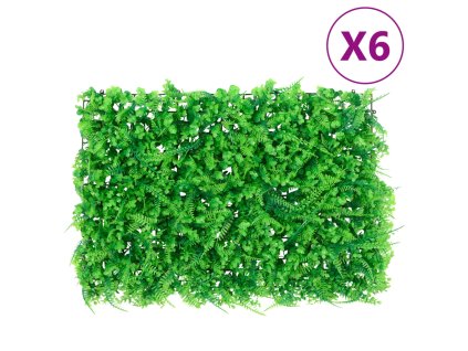  vidaXL Umělý plot s listy kapradiny 6 ks zelený 40 x 60 cm 366646